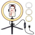 10" Selfie Ring Light With Tripod Stand & Cell Phone Holder
