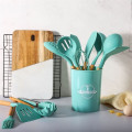 13pcs Silicone Cooking Utensils Set with Wooden Handles
