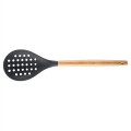 Silicone Cooking Or Serving Utensil With Wooden Handle