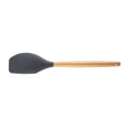 Silicone Cooking Or Serving Utensil With Wooden Handle