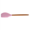 Silicone Cooking Or Serving Utensil With Wooden Handle