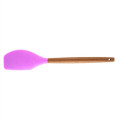 Silicone Cooking Or Serving Utensil With Wooden Handle