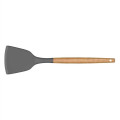 Silicone Cooking Or Serving Utensil With Wooden Handle