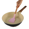 Silicone Cooking Or Serving Utensil With Wooden Handle