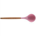 Silicone Cooking Or Serving Utensil With Wooden Handle