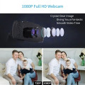 1080P USB Webcam with Microphone, Auto Light Correction