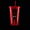 Red Light Up Travel Cup with Rectangle Insert