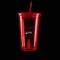 Red Light Up Travel Cup with Rectangle Insert