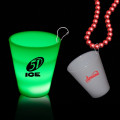 2 oz Neon Look LED Light up Glow Shot Glass with J Hook