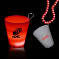 2 oz Neon Look LED Light up Glow Shot Glass with J Hook