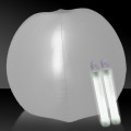 Translucent White 24" Inflatable Beach Ball with Glow Stick