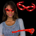 Red Light Up Glow Flashing LED Glasses