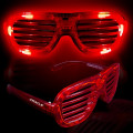 Red Light Up Glow LED Slotted Glasses