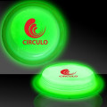 Green 3" Self-Adhering Circle Shaped Light Up Glow Badge