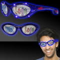 Blue Custom LED Billboard Sunglasses