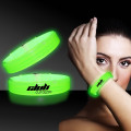 Green 9" Deluxe Triple Wide Light Up Glow Bracelet