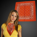 Orange Cotton Bandana 22" x 22"