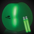 Translucent Green 24" Inflatable Beach Ball with Glow Stick