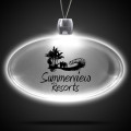 White Light-Up LED Acrylic Pendant Necklace