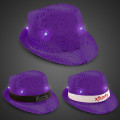 Sequin LED Light Up Fedora-Imprintable Bands Available