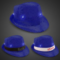 Sequin LED Light Up Fedora-Imprintable Bands Available