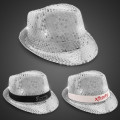 Sequin LED Light Up Fedora-Imprintable Bands Available