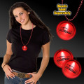 Red 2" Lighted Badges with attached J-Hook medallion