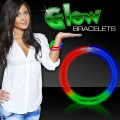 8" Triple Color Superior Light Up Glow Bracelet