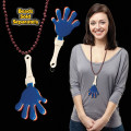 Red, White & Blue hand clapper with attached j-hook medallio