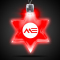 Star of David Red Light-Up Acrylic Pendant Necklace