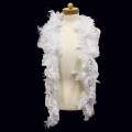 White Feather Boa with Silver Tinsel