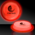 Red 3" Self-Adhering Circle Shaped Light Up Glow Badge