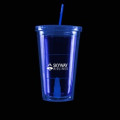 Blue Light Up Travel Cup with Square Insert