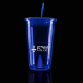 Blue Light Up Travel Cup with Square Insert