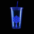 Blue Light Up Travel Cup with Square Insert