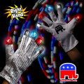 Democratic LED Light Up Glow Sequin Glove