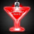 Red Light-Up LED Acrylic Pendant Necklace