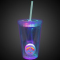 Multi Color Light Up Travel Cup with Custom Printed Insert