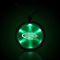 Green 2 1/4" Fusion LED Light Up Glow Badge with Necklace