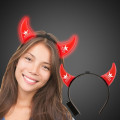 Light Up LED GLow Devil Horn Headboppers