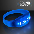 Sound Activated Light Up Blue LED Flashing Bracelets