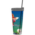 22 oz Made In The USA Tumbler with Lid  Straw