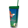 22 oz Made In The USA Tumbler with Lid  Straw