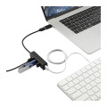 Aluminum 4-Port USB 3.0 Hub with Type C Adapter