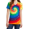 Port & Company® Ladies Tie-Dye V-Neck Tee