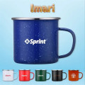 Imari 16OZ Speckled Enamel Mug With Stainless Steel Rim