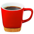 11 oz. Ceramic Mug with Removable Bamboo Coaster Bottom