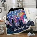 50x60 Hooded Crystal Velvet Sherpa Sublimation Cloak Blanket