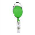 Both Side Plain Oval Carabiner Retractable Badge Reel