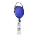 Both Side Plain Oval Carabiner Retractable Badge Reel